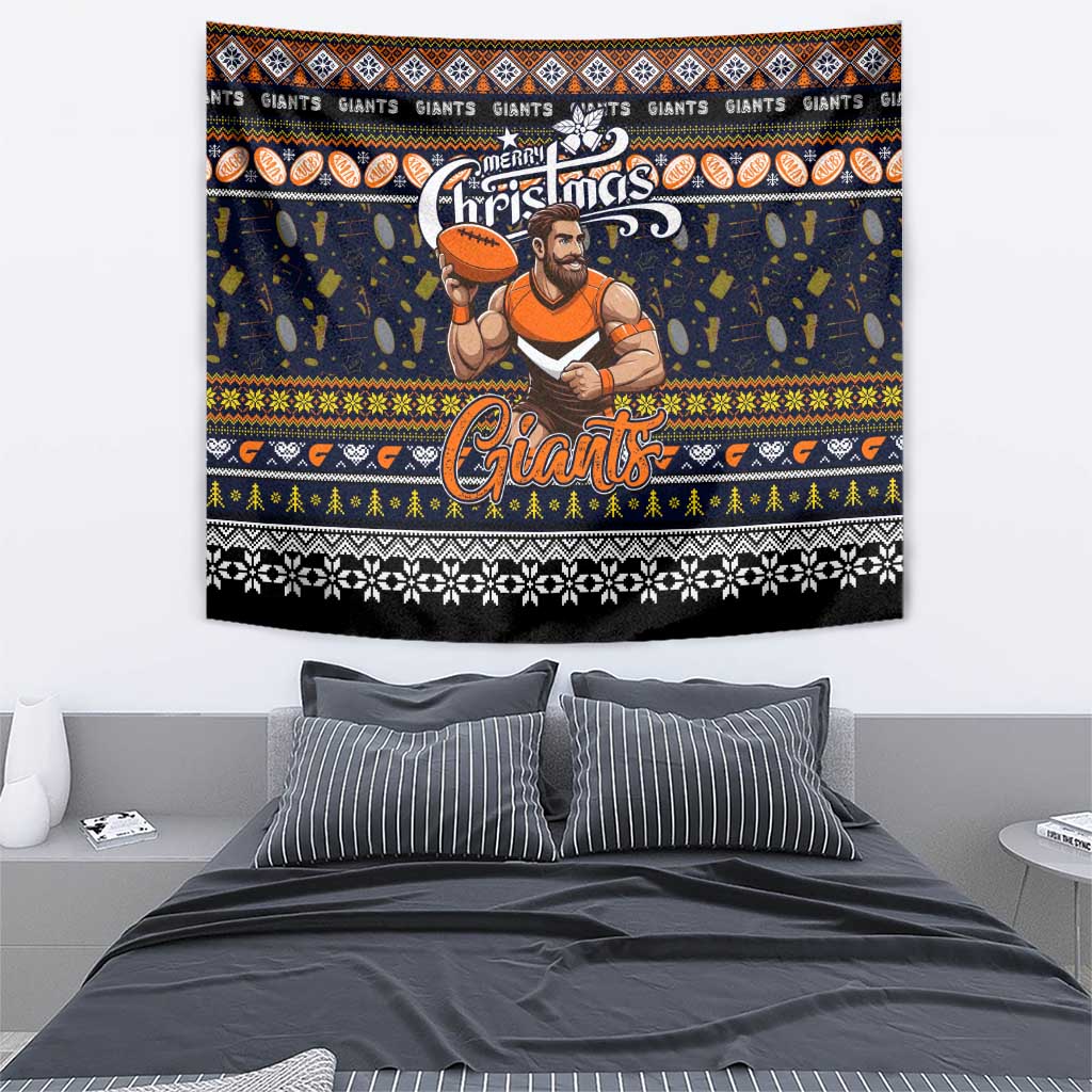 Giants Football Xmas Tapestry Australia AFL Mascot