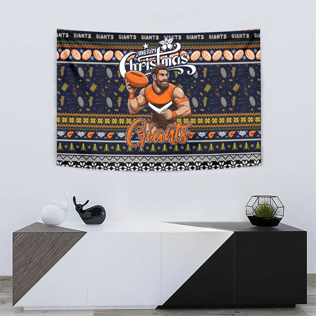 Giants Football Xmas Tapestry Australia AFL Mascot