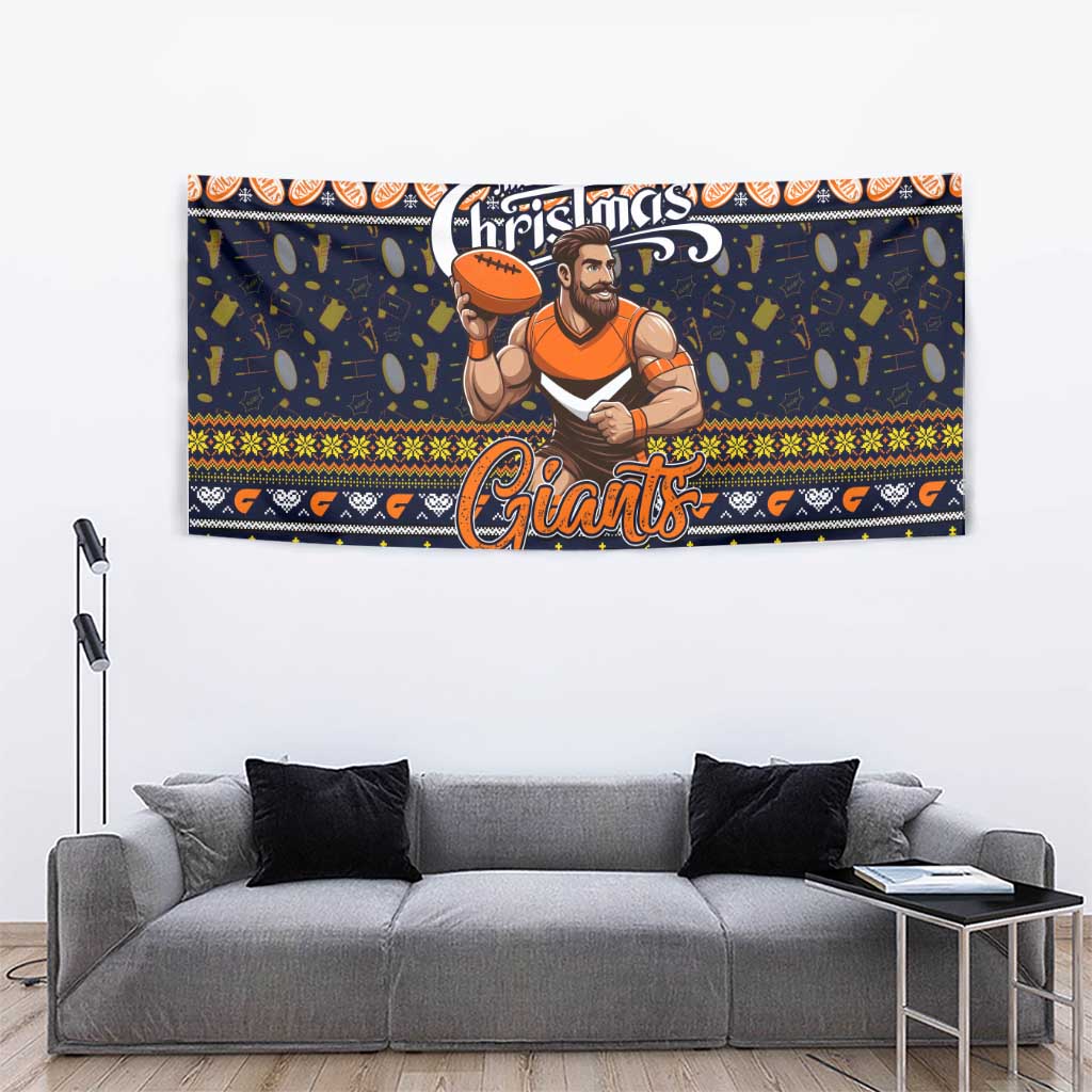 Giants Football Xmas Tapestry Australia AFL Mascot