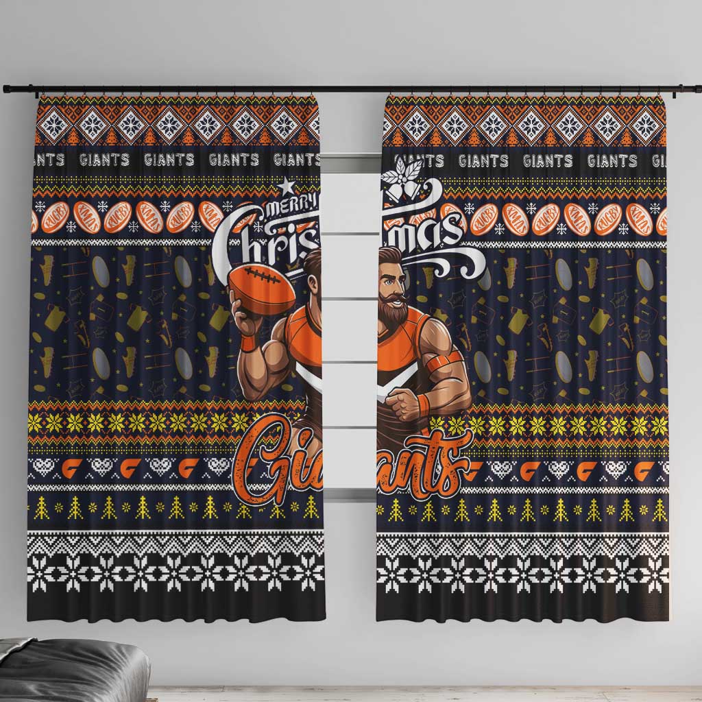 Giants Football Xmas Window Curtain Australia AFL Mascot