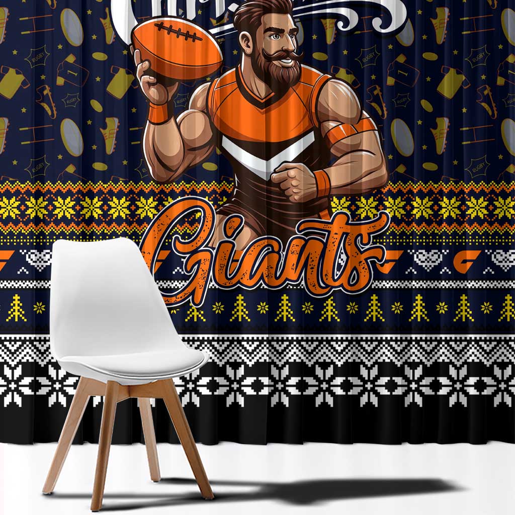 Giants Football Xmas Window Curtain Australia AFL Mascot