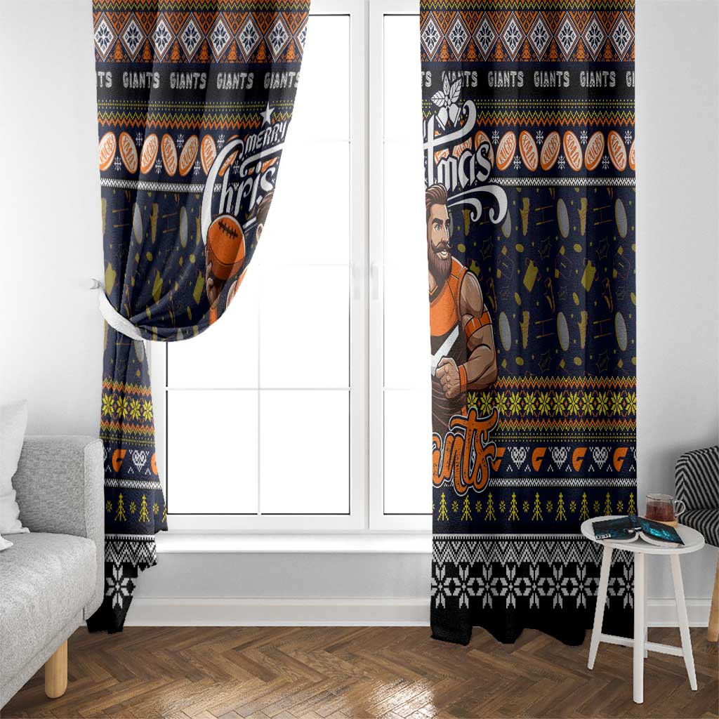 Giants Football Xmas Window Curtain Australia AFL Mascot