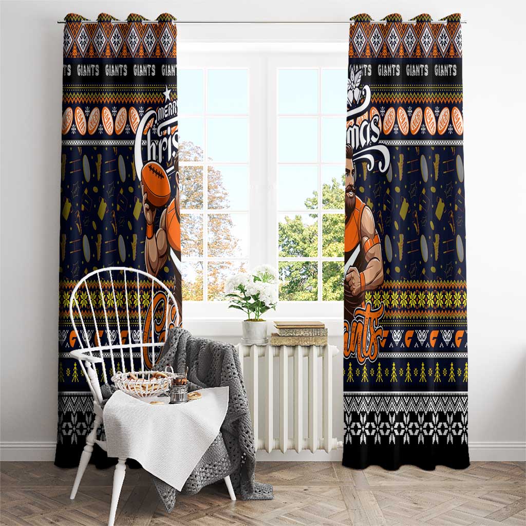 Giants Football Xmas Window Curtain Australia AFL Mascot