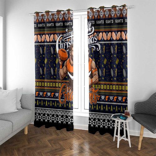 Giants Football Xmas Window Curtain Australia AFL Mascot