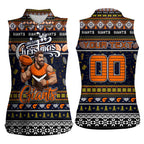 Personalized Giants Rugby Xmas Women Sleeveless Polo Shirt Australia AFL Mascot