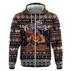 Personalized Giants Rugby Xmas Zip Hoodie Australia AFL Mascot