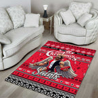 Saints Football Xmas Area Rug Australia AFL Mascot