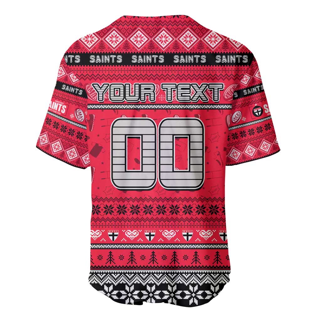 Personalized Saints Rugby Xmas Baseball Jersey Australia AFL Mascot