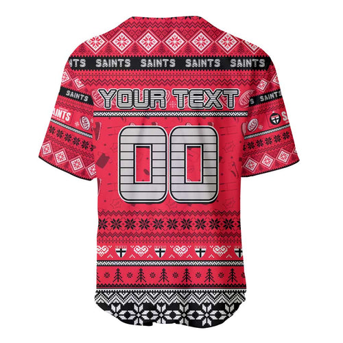 Personalized Saints Rugby Xmas Baseball Jersey Australia AFL Mascot