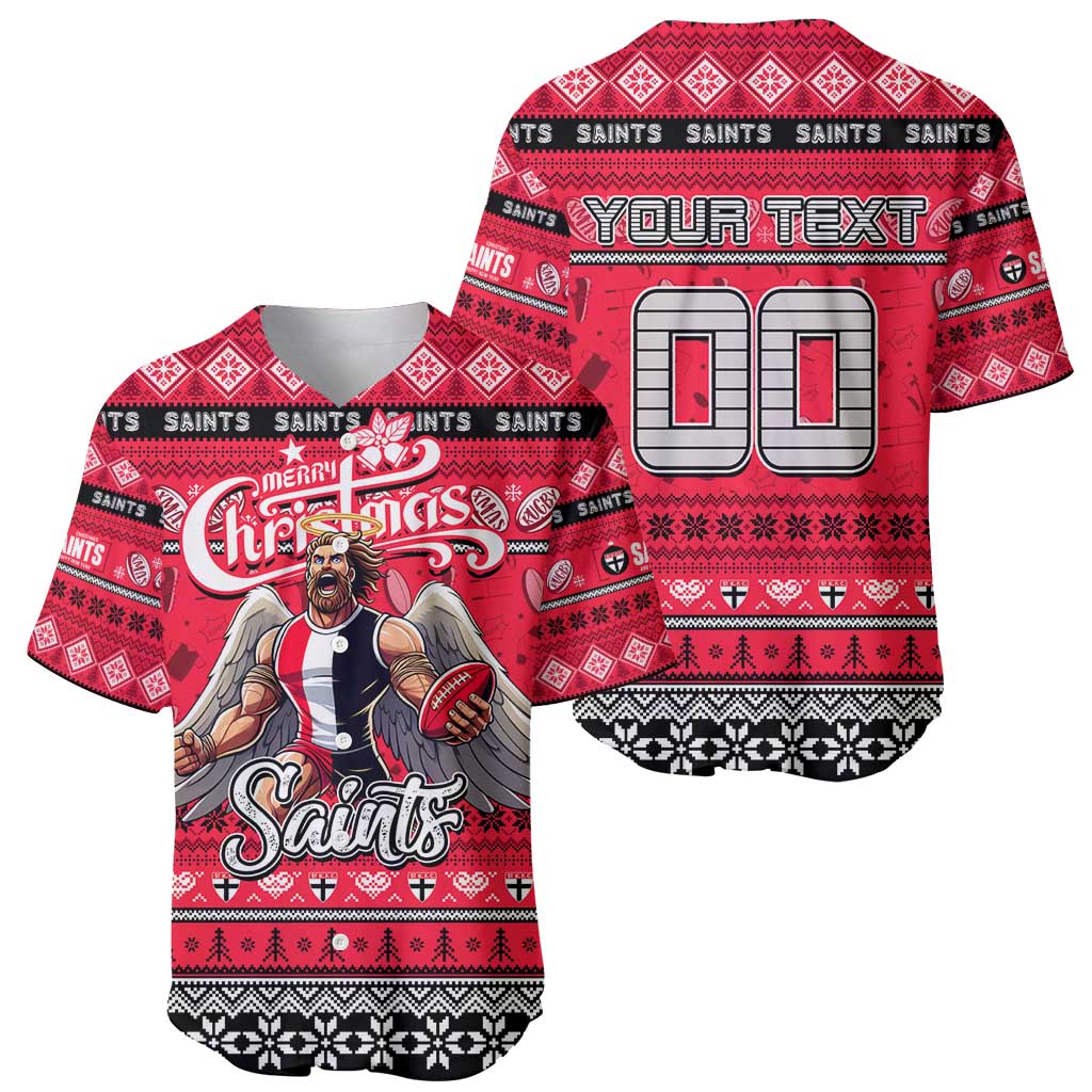 Personalized Saints Rugby Xmas Baseball Jersey Australia AFL Mascot