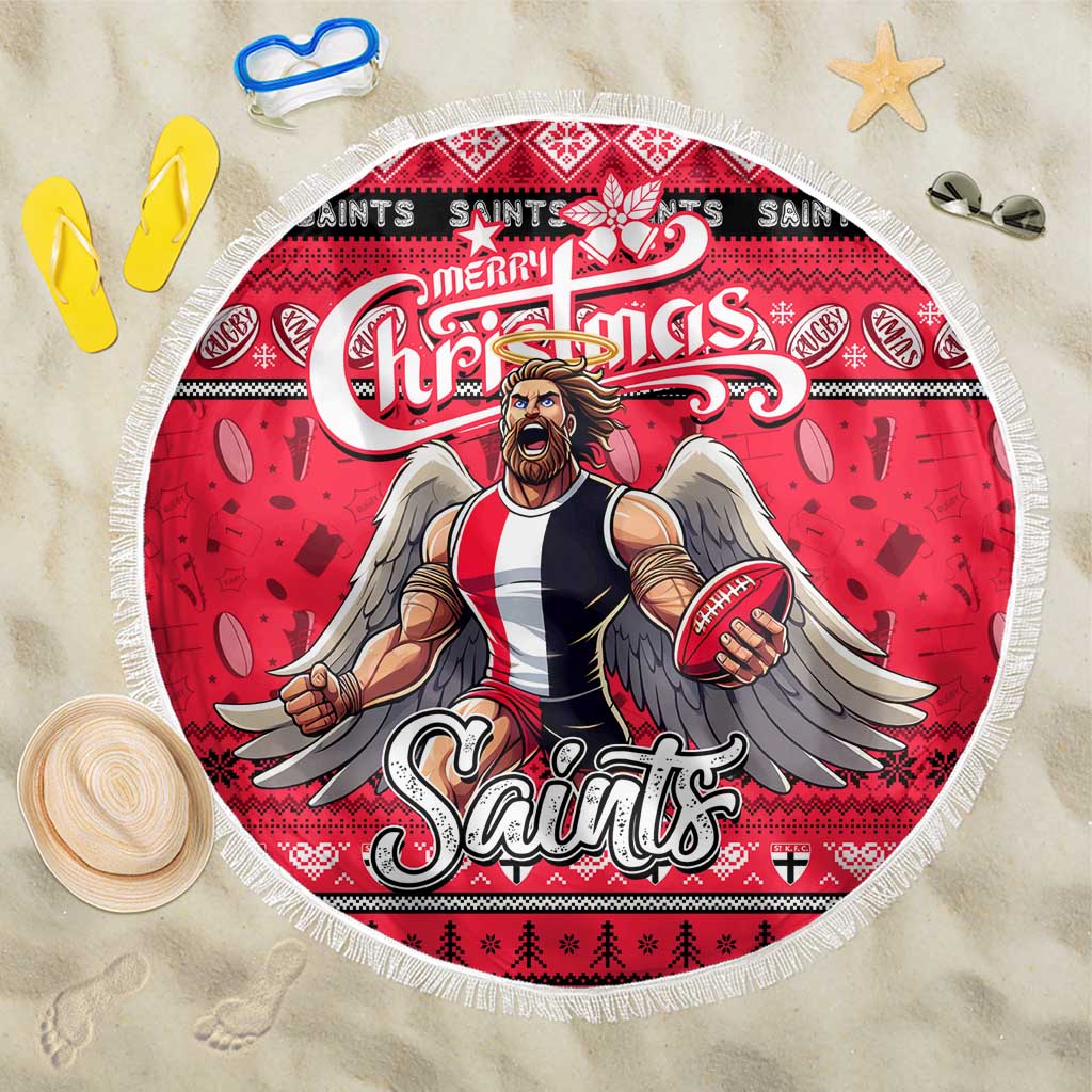 Saints Football Xmas Beach Blanket Australia AFL Mascot