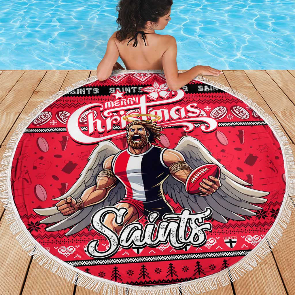 Saints Football Xmas Beach Blanket Australia AFL Mascot