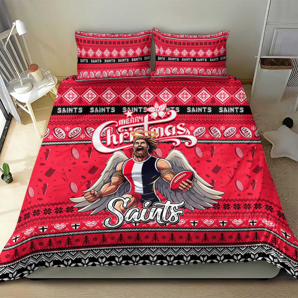 Saints Football Xmas Bedding Set Australia AFL Mascot