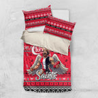 Saints Football Xmas Bedding Set Australia AFL Mascot
