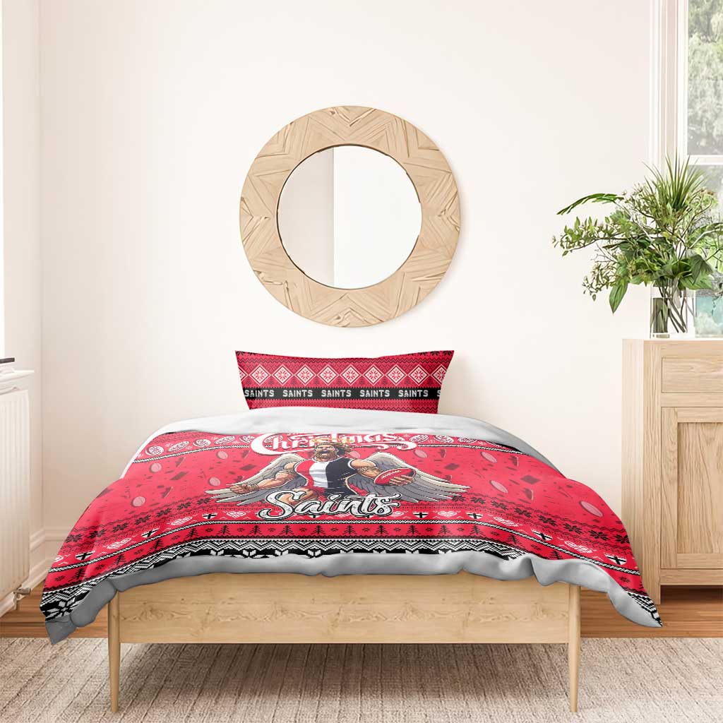 Saints Football Xmas Bedding Set Australia AFL Mascot