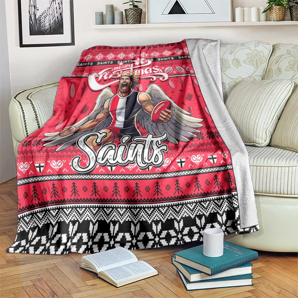 Saints Football Xmas Blanket Australia AFL Mascot