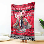 Saints Football Xmas Blanket Australia AFL Mascot