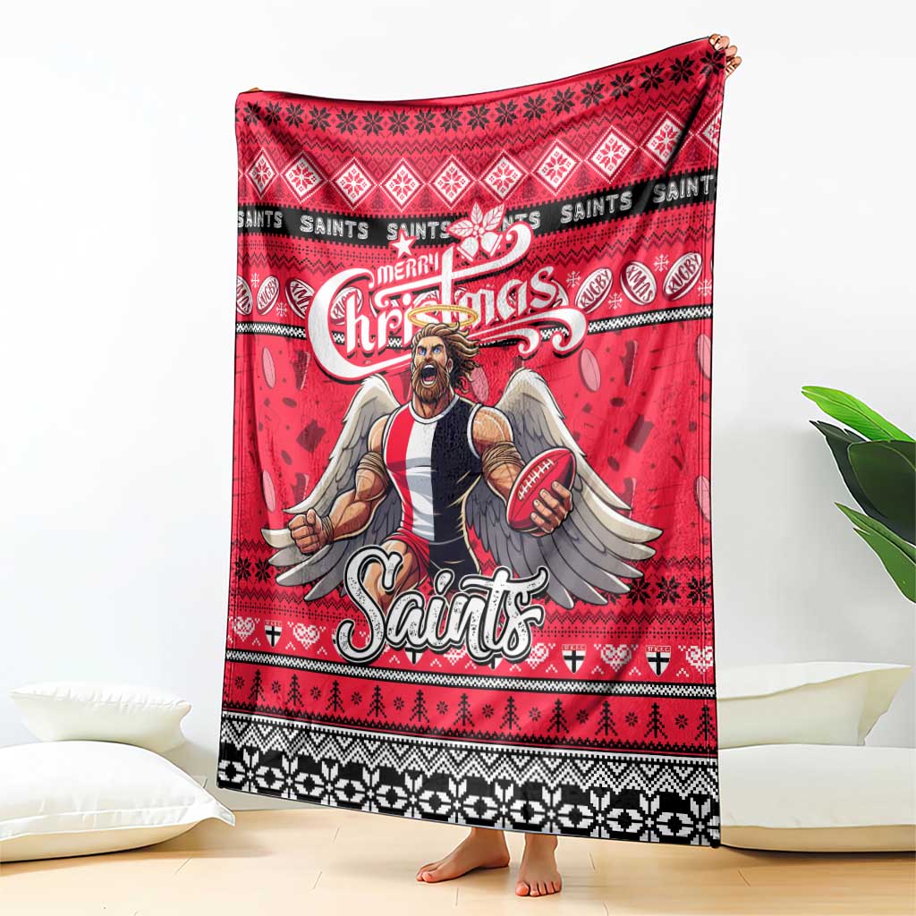 Saints Football Xmas Blanket Australia AFL Mascot