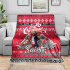 Saints Football Xmas Blanket Australia AFL Mascot