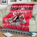 Saints Football Xmas Blanket Australia AFL Mascot