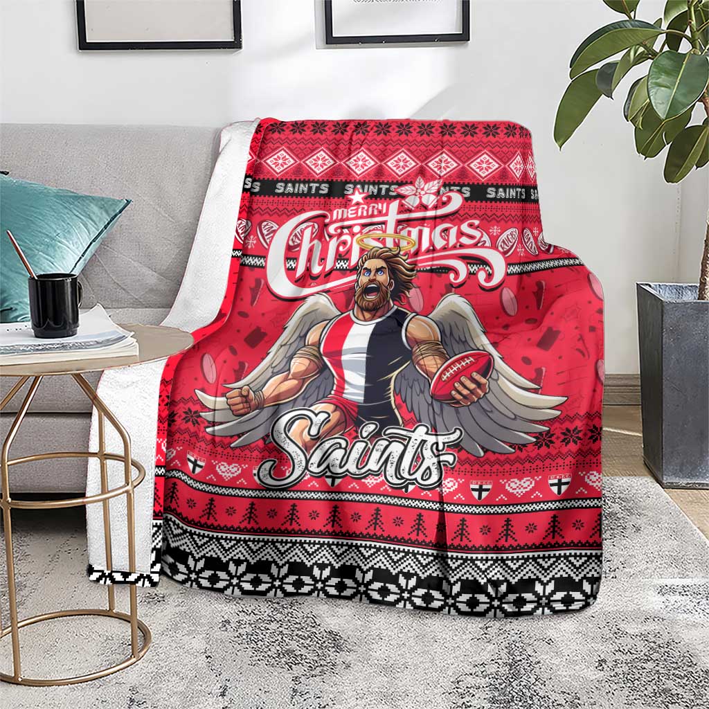 Saints Football Xmas Blanket Australia AFL Mascot