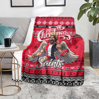 Saints Football Xmas Blanket Australia AFL Mascot