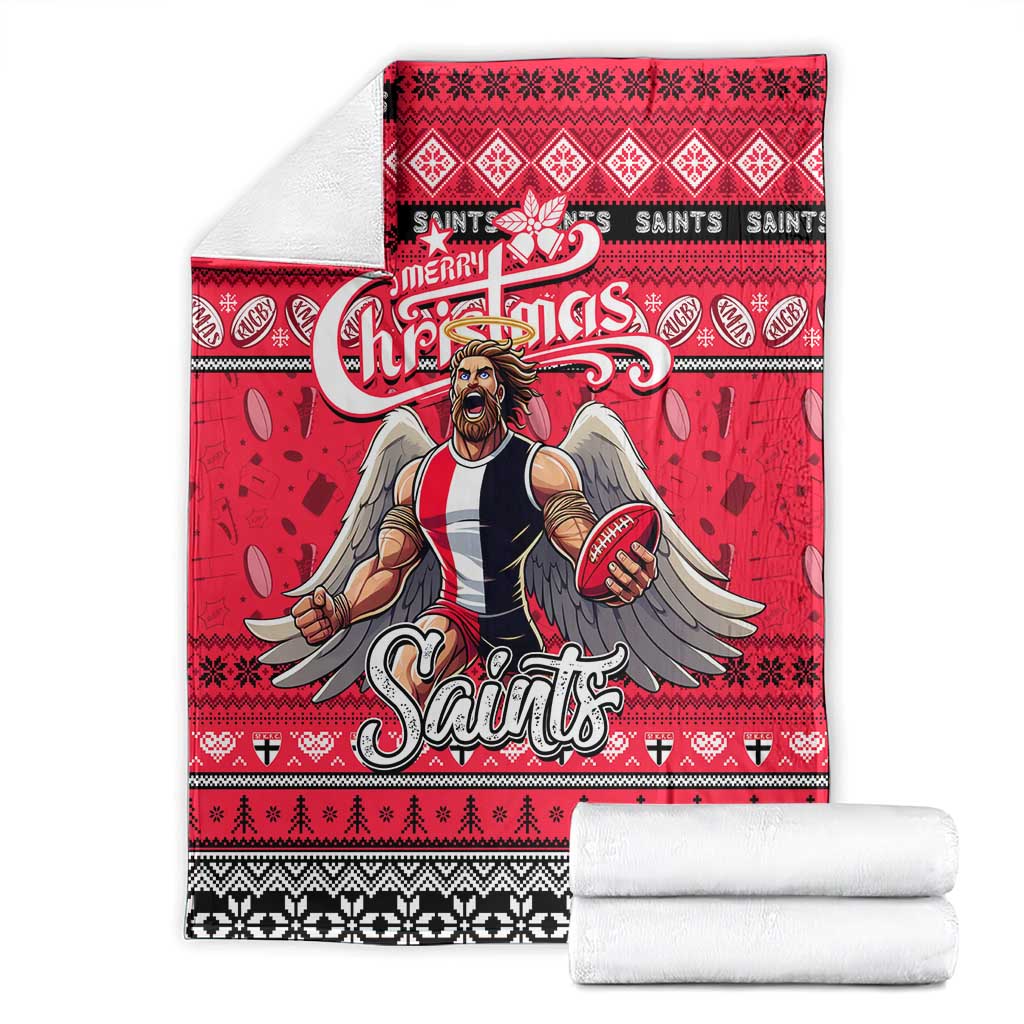 Saints Football Xmas Blanket Australia AFL Mascot