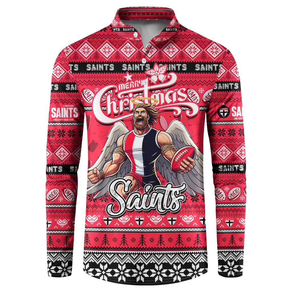 Personalized Saints Rugby Xmas Button Sweatshirt Australia AFL Mascot