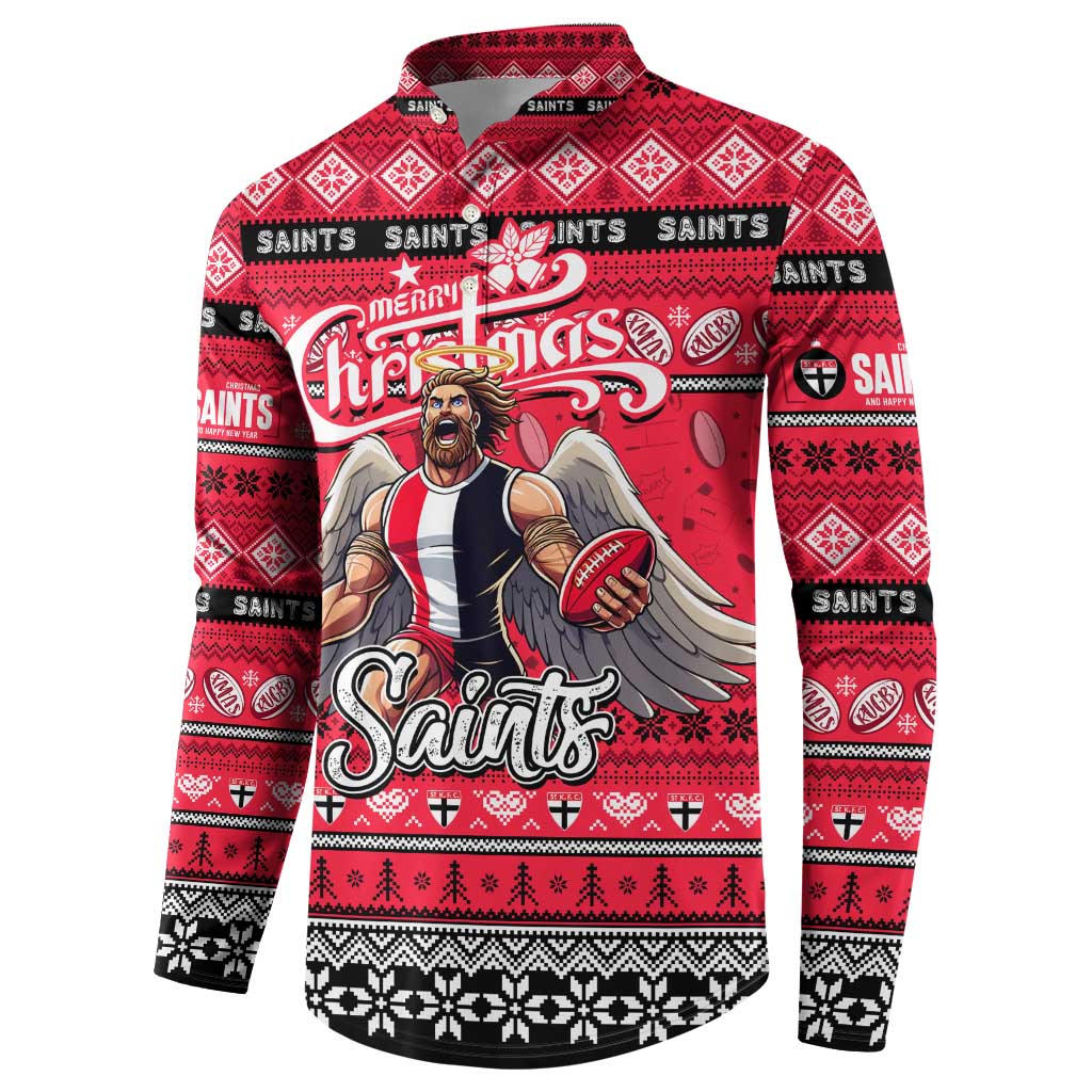 Personalized Saints Rugby Xmas Button Sweatshirt Australia AFL Mascot
