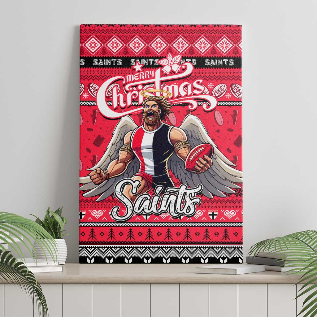 Saints Football Xmas Canvas Wall Art Australia AFL Mascot