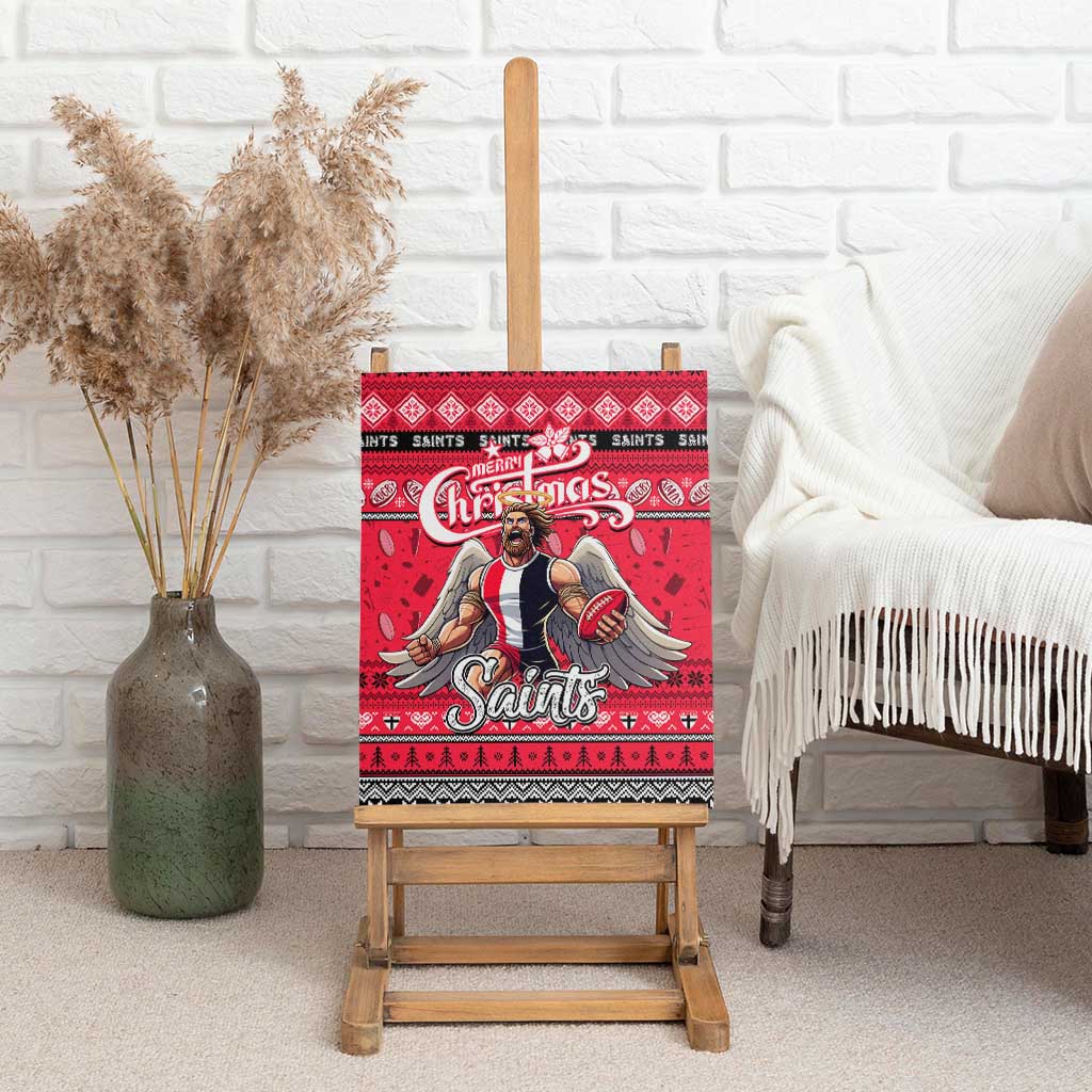 Saints Football Xmas Canvas Wall Art Australia AFL Mascot