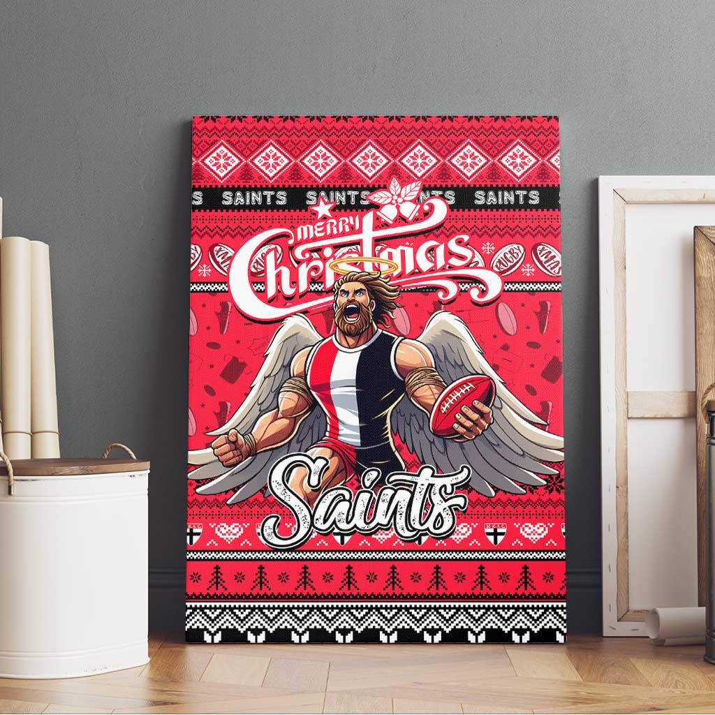 Saints Football Xmas Canvas Wall Art Australia AFL Mascot