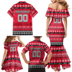 Personalized Saints Rugby Xmas Family Matching Mermaid Dress and Hawaiian Shirt Australia AFL Mascot