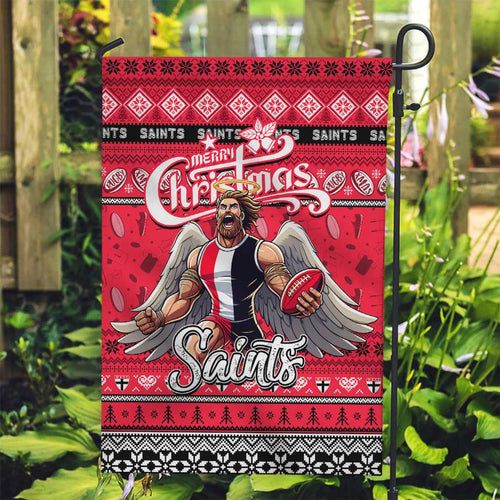 Saints Football Xmas Garden Flag Australia AFL Mascot