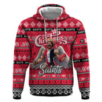 Personalized Saints Rugby Xmas Hoodie Australia AFL Mascot