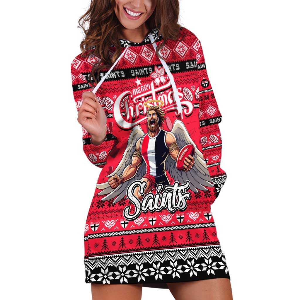 Personalized Saints Rugby Xmas Hoodie Dress Australia AFL Mascot