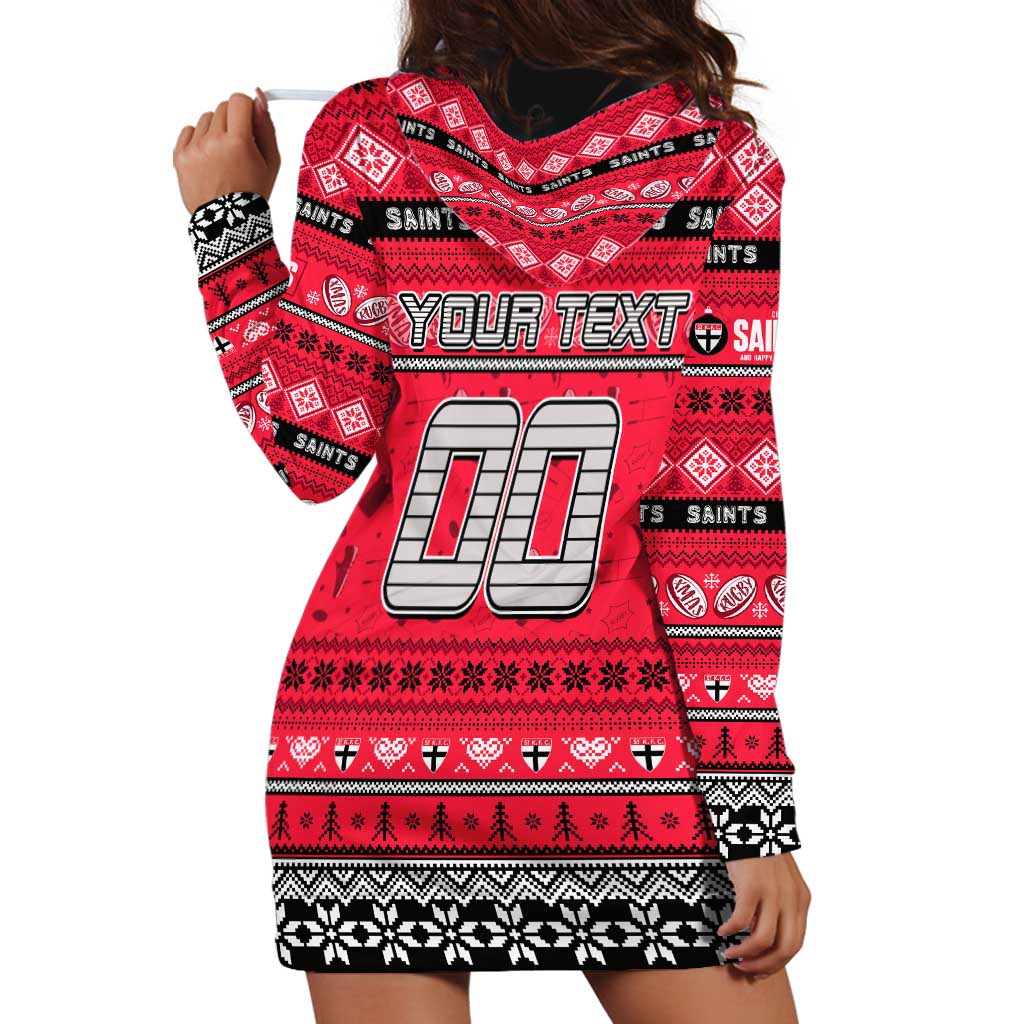 Personalized Saints Rugby Xmas Hoodie Dress Australia AFL Mascot