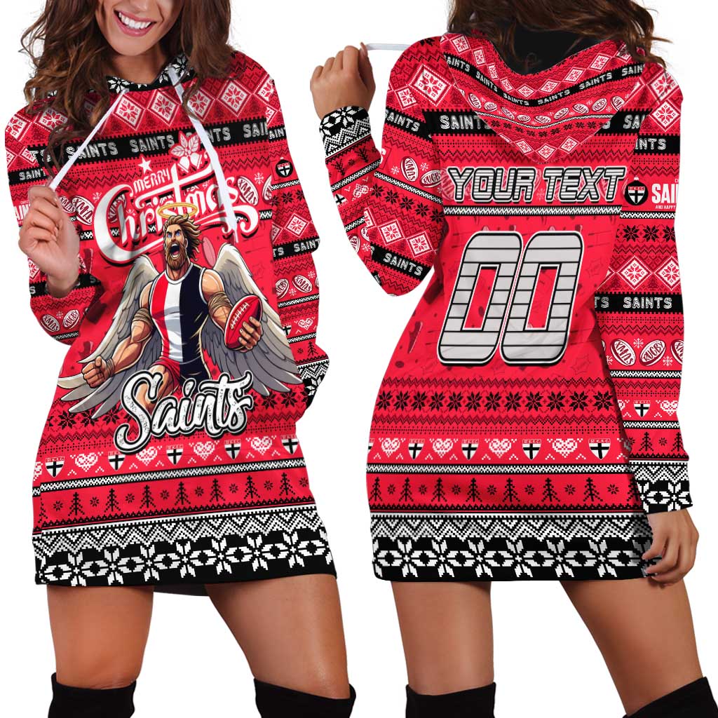 Personalized Saints Rugby Xmas Hoodie Dress Australia AFL Mascot