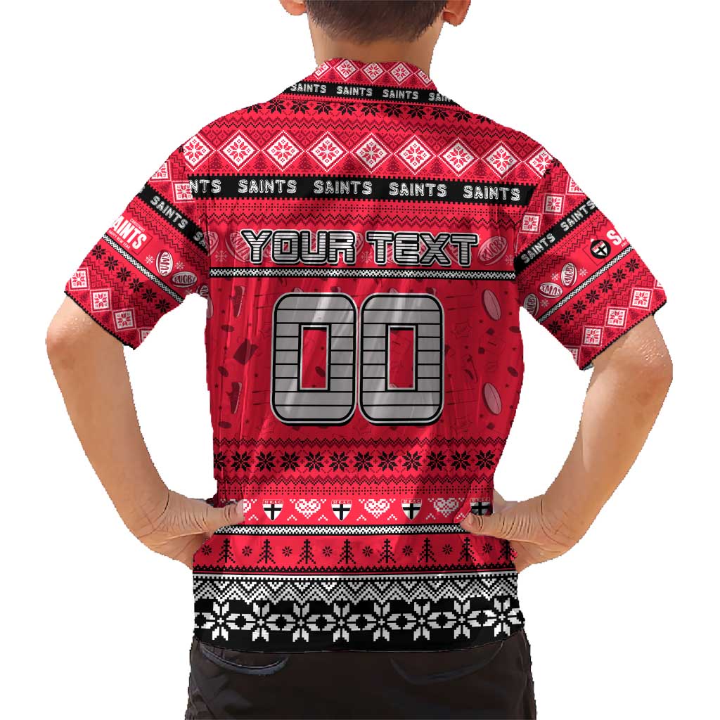 Personalized Saints Rugby Xmas Kid Hawaiian Shirt Australia AFL Mascot