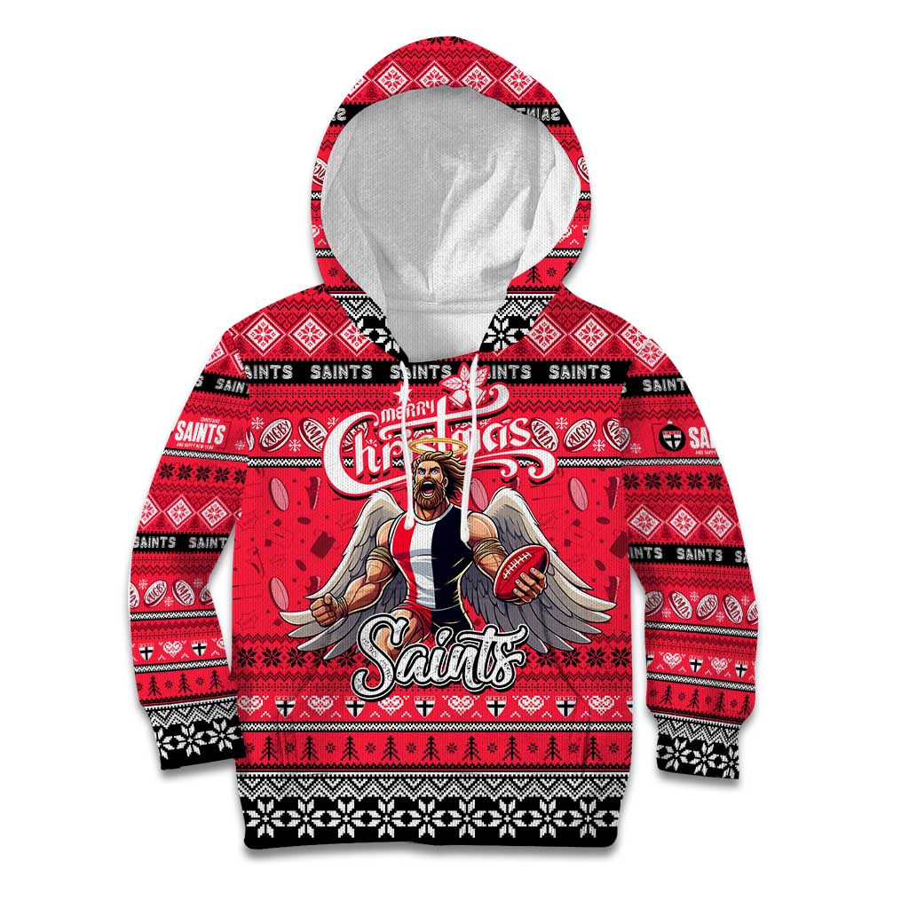 Personalized Saints Rugby Xmas Kid Hoodie Australia AFL Mascot