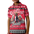 Personalized Saints Rugby Xmas Kid Polo Shirt Australia AFL Mascot