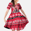 Personalized Saints Rugby Xmas Kid Short Sleeve Dress Australia AFL Mascot