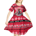 Personalized Saints Rugby Xmas Kid Short Sleeve Dress Australia AFL Mascot