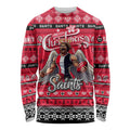 Personalized Saints Rugby Xmas Long Sleeve Shirt Australia AFL Mascot