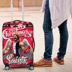 Saints Football Xmas Luggage Cover Australia AFL Mascot