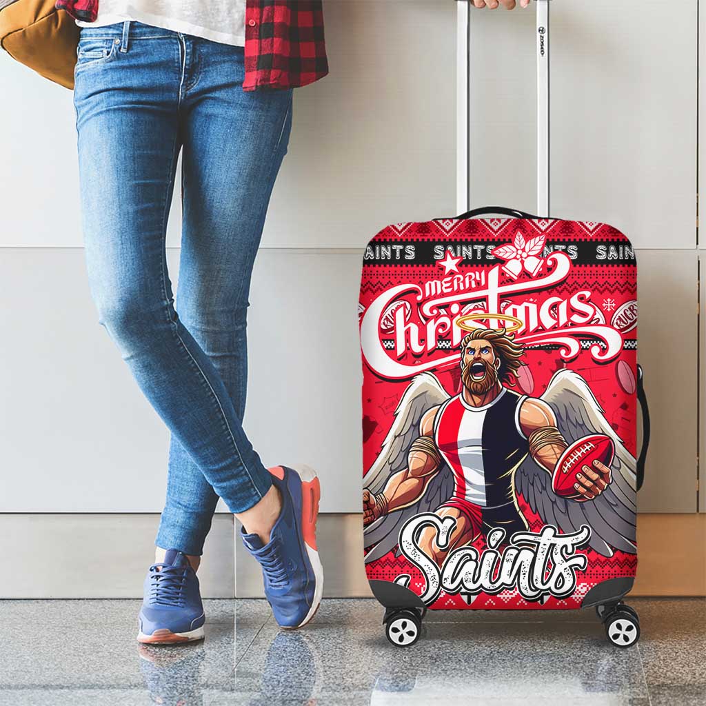 Saints Football Xmas Luggage Cover Australia AFL Mascot