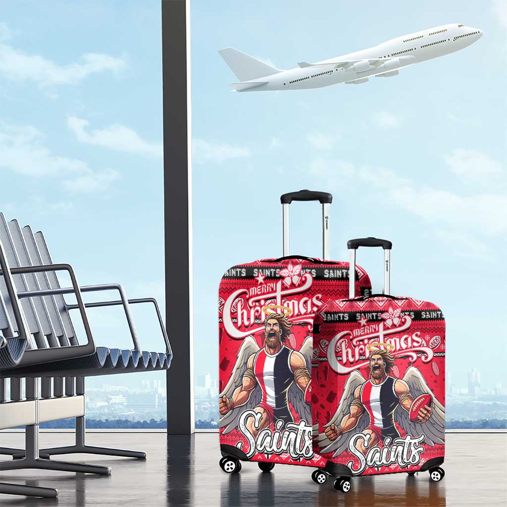 Saints Football Xmas Luggage Cover Australia AFL Mascot
