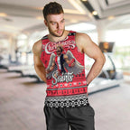 Personalized Saints Rugby Xmas Men Tank Top Australia AFL Mascot