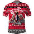 Personalized Saints Rugby Xmas Polo Shirt Australia AFL Mascot