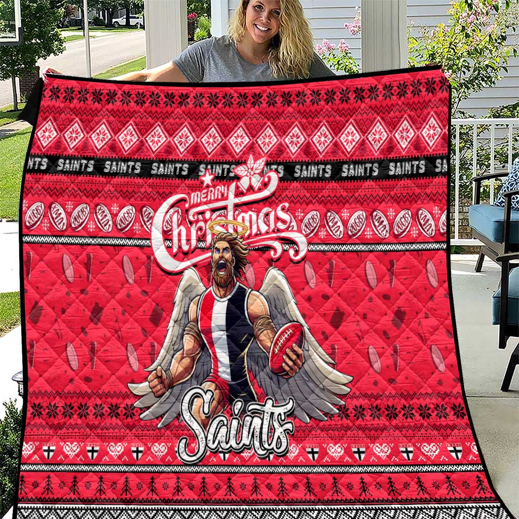 Saints Football Xmas Quilt Australia AFL Mascot
